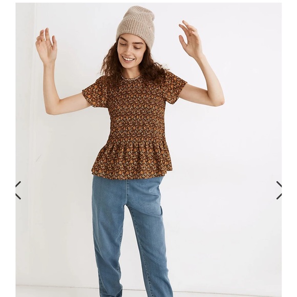 Madewell Resourced Georgette Lucie Flutter Sleeve Top - Picture 3 of 9